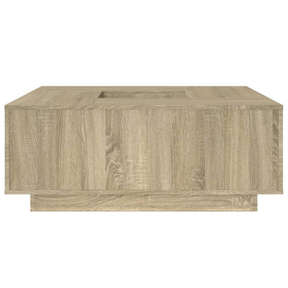 Table basse chêne sonoma 100x100x40 cm bois d'ingénierie