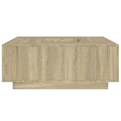 Table basse chêne sonoma 100x100x40 cm bois d'ingénierie