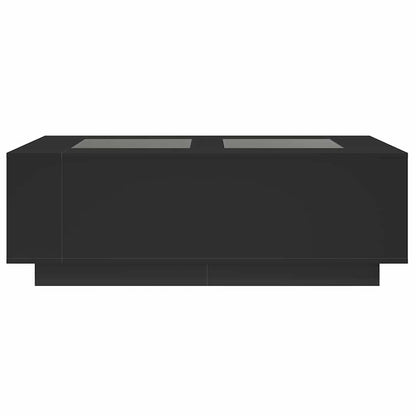 Table basse avec LED infini noir 116x69x40 cm