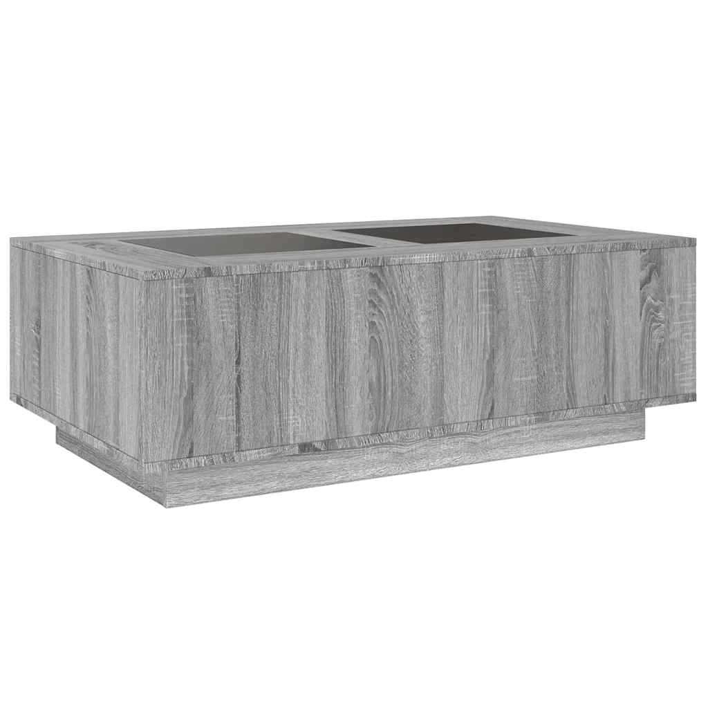 Table basse avec LED infini sonoma gris 116x69x40 cm