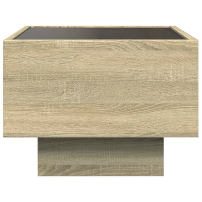 Table de chevet avec LED infini chêne sonoma 40x40x30 cm