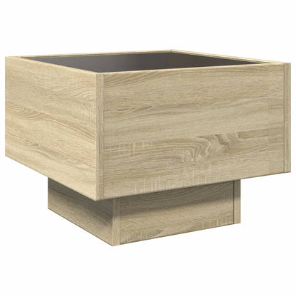 Table de chevet avec LED infini chêne sonoma 40x40x30 cm