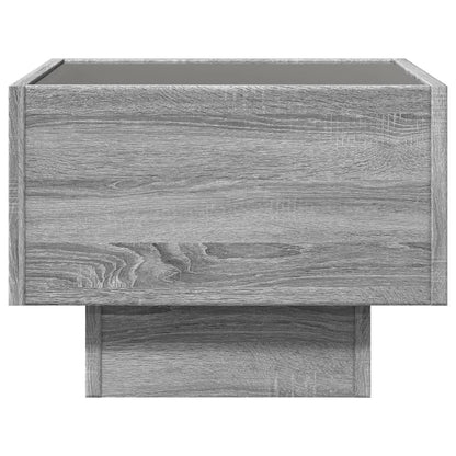 Table de chevet avec LED infini sonoma gris 40x40x30 cm