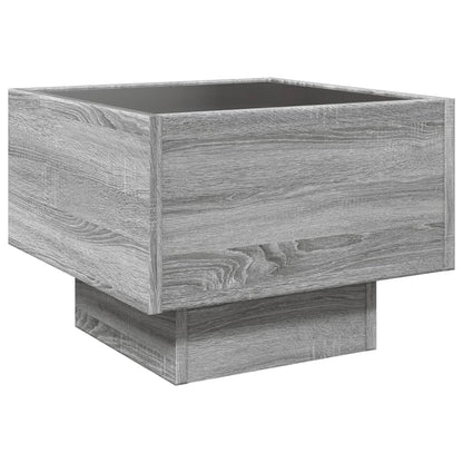 Table de chevet avec LED infini sonoma gris 40x40x30 cm