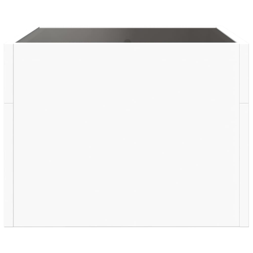 Table de chevet avec LED infini blanc 40x40x30 cm