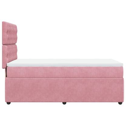 Sommier à lattes de lit avec matelas Rose 90x190 cm Velours