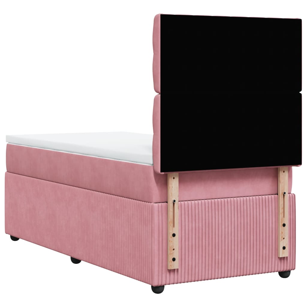 Sommier à lattes de lit avec matelas Rose 90x190 cm Velours