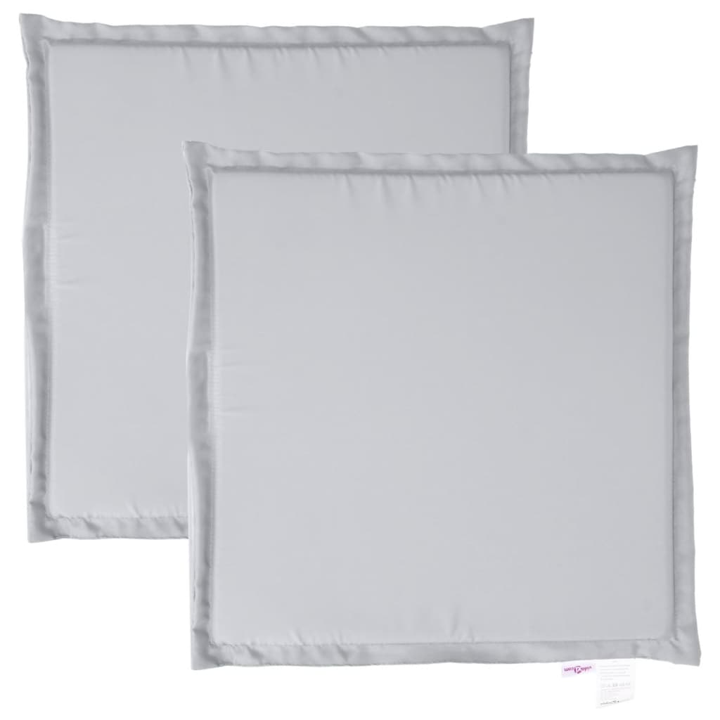 Coussins de siège de jardin lot de 2 gris clair 45x45x2cm carré