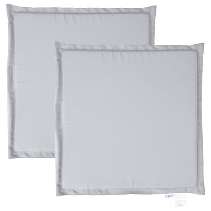 Coussins de siège de jardin lot de 2 gris clair 45x45x2cm carré