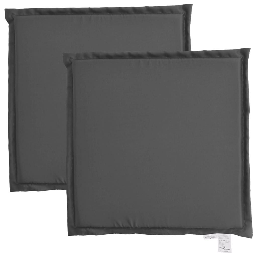 Coussins de siège de jardin lot de 2 anthracite 45x45x2cm carré