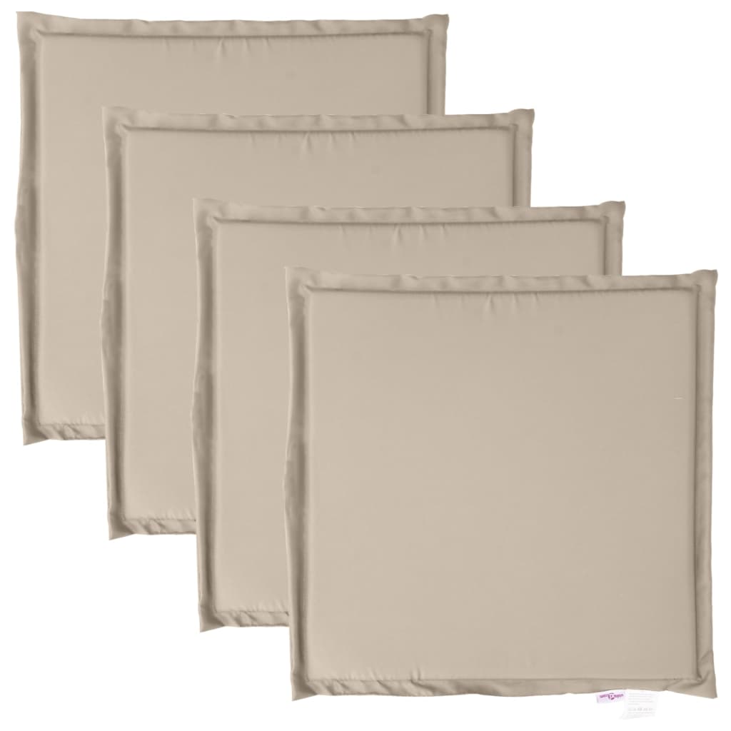 Coussins de siège de jardin lot de 4 taupe 45x45x2 cm carré