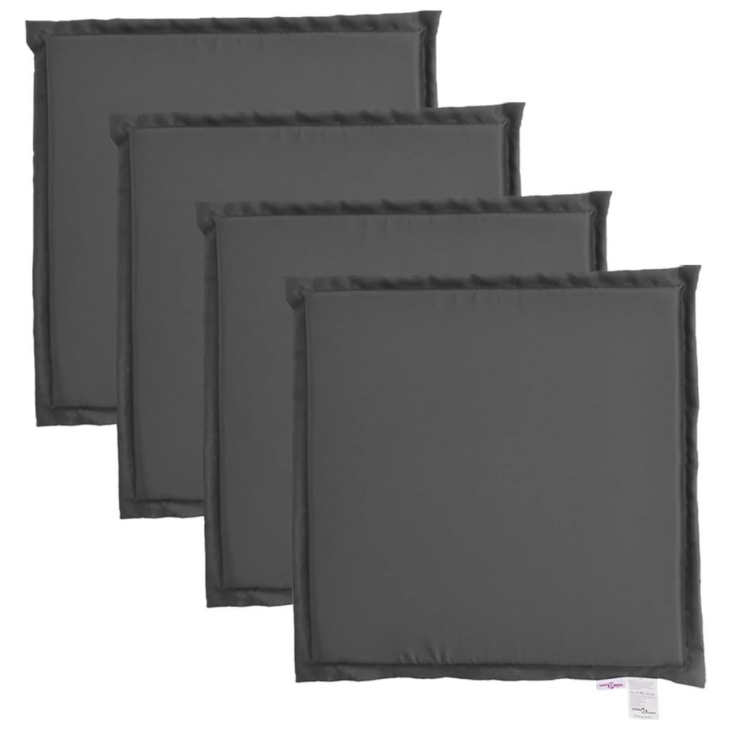 Coussins de siège de jardin lot de 4 anthracite 45x45x2cm carré