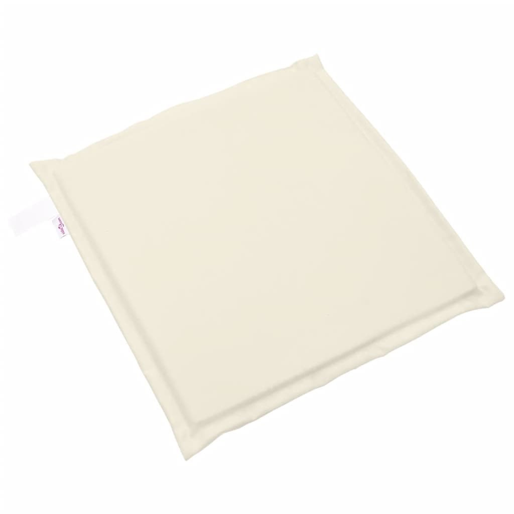 Coussins de siège de jardin lot de 4 crème 45x45x2 cm carré