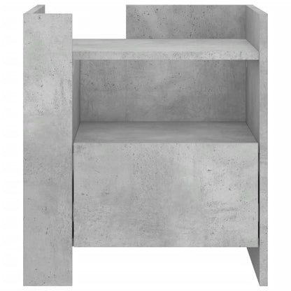 Table de chevet gris béton 45x50x50 cm bois d’ingénierie