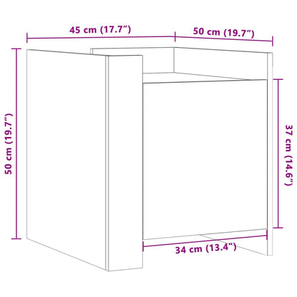 Table de chevet blanc 45x50x50 cm bois d’ingénierie