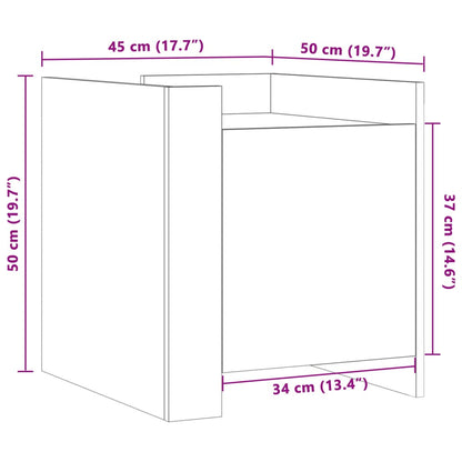 Table de chevet chêne sonoma 45x50x50 cm bois d’ingénierie