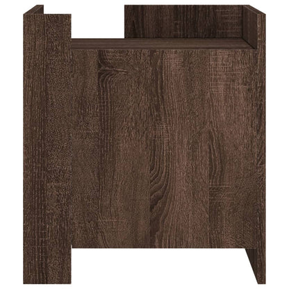 Table de chevet chêne marron 45x50x50 cm bois d’ingénierie