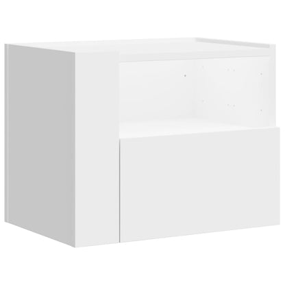 Table de chevet murale blanc 45x30x35 cm