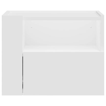 Table de chevet murale blanc 45x30x35 cm