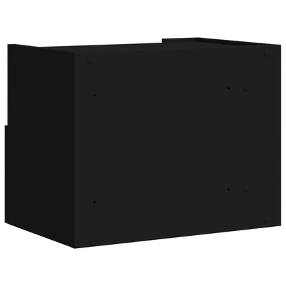 Tables de chevet murales 2 pcs noir 45x30x35 cm