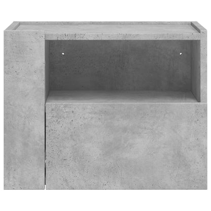 Table de chevet murale gris béton 45x30x35 cm