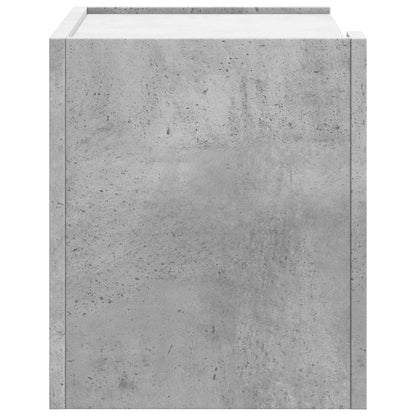 Table de chevet murale gris béton 45x30x35 cm