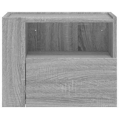 Table de chevet murale sonoma gris 45x30x35 cm