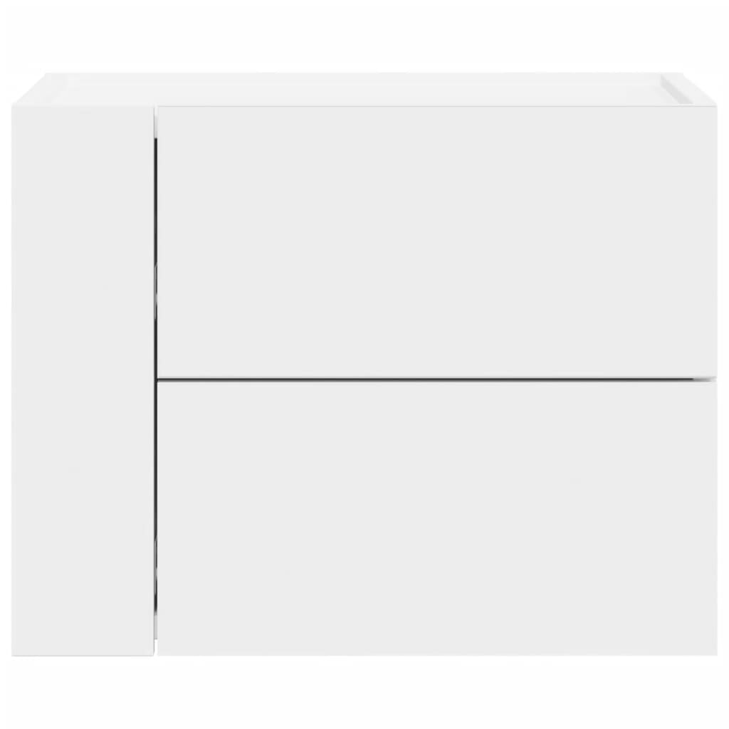 Tables de chevet murales 2 pcs blanc 45x30x35 cm