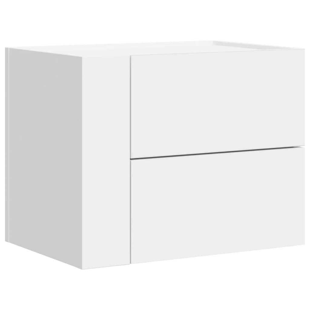 Tables de chevet murales 2 pcs blanc 45x30x35 cm