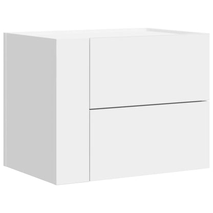 Tables de chevet murales 2 pcs blanc 45x30x35 cm