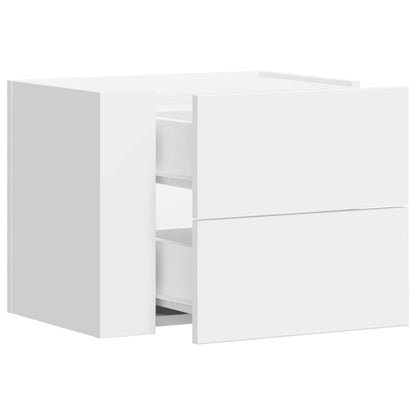 Tables de chevet murales 2 pcs blanc 45x30x35 cm