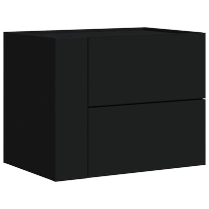 Tables de chevet murales 2 pcs noir 45x30x35 cm