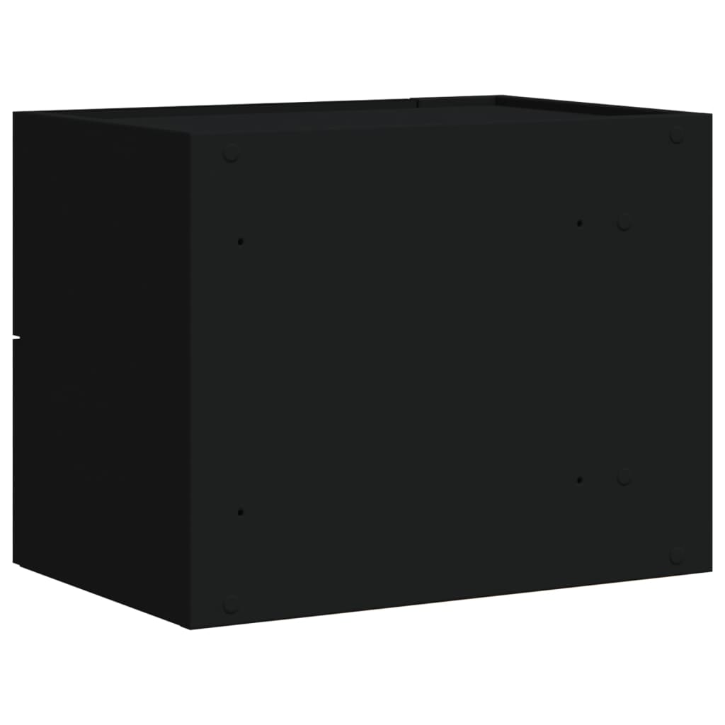 Tables de chevet murales 2 pcs noir 45x30x35 cm