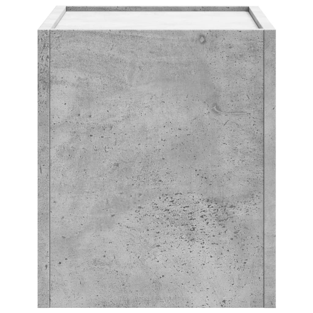 Table de chevet murale gris béton 45x30x35 cm