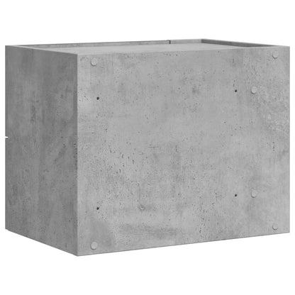 Table de chevet murale gris béton 45x30x35 cm