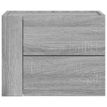 Table de chevet murale sonoma gris 45x30x35 cm