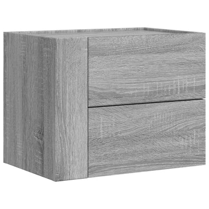 Tables de chevet murales 2 pcs sonoma gris 45x30x35 cm