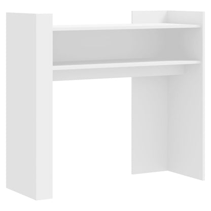 Table console blanc 100x35x90 cm bois d’ingénierie