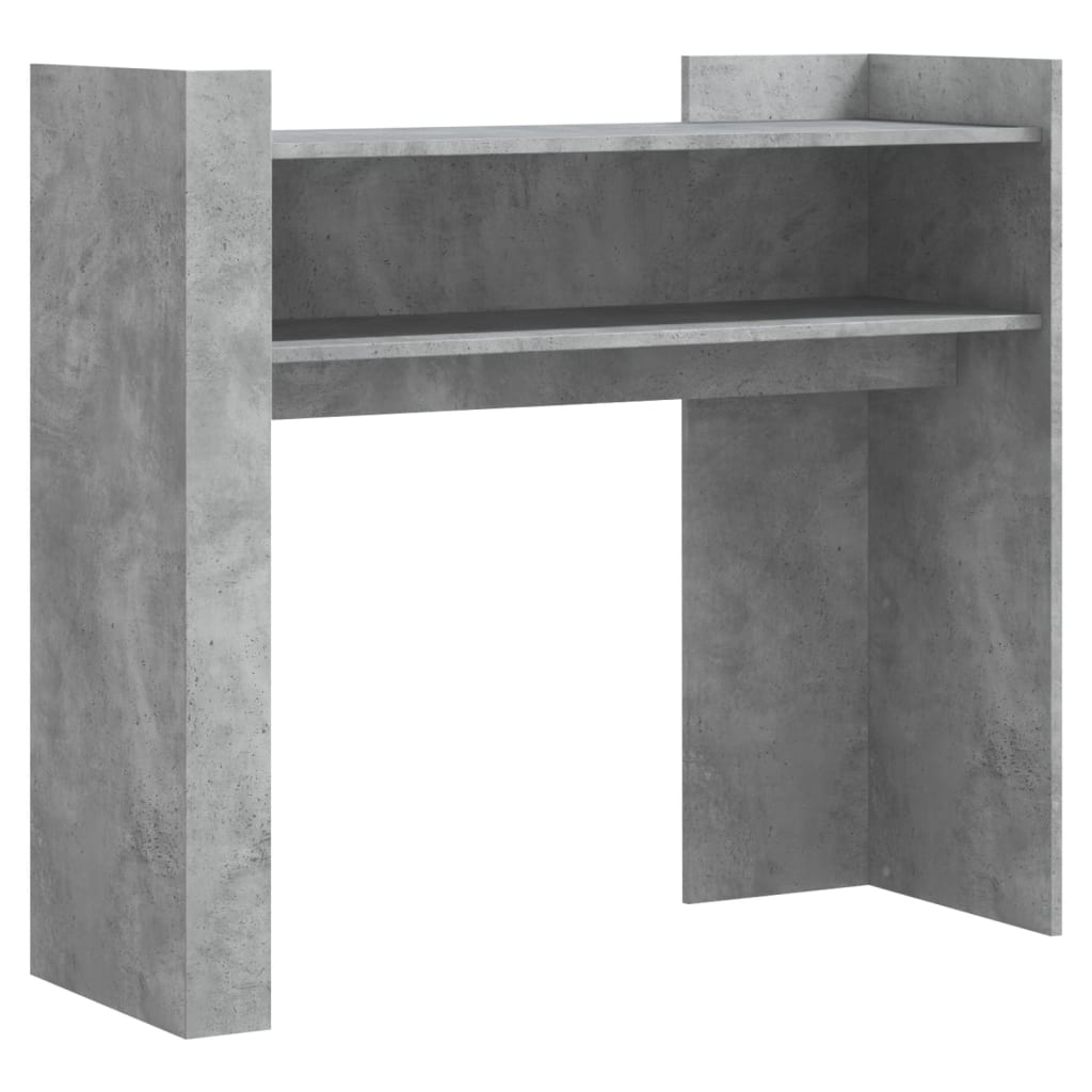 Table console gris béton 100x35x90 cm bois d'ingénierie