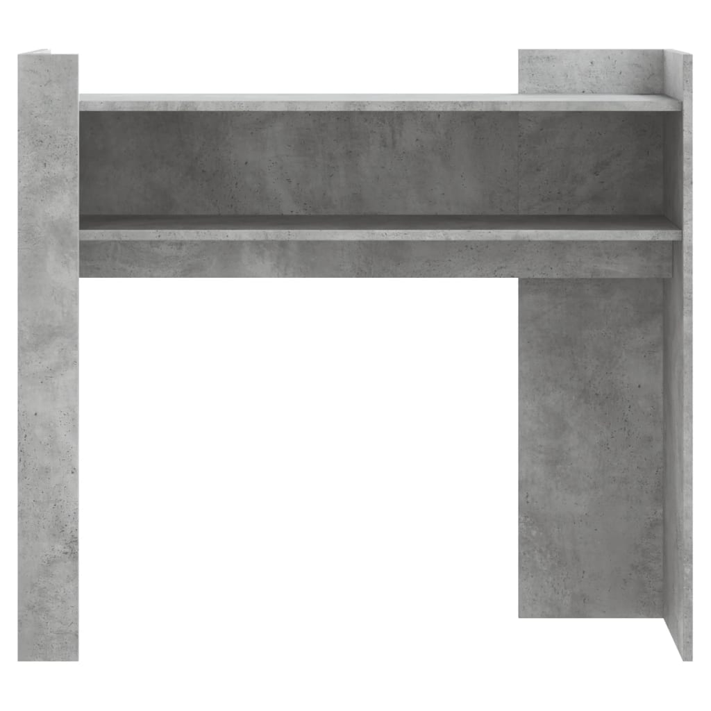 Table console gris béton 100x35x90 cm bois d'ingénierie