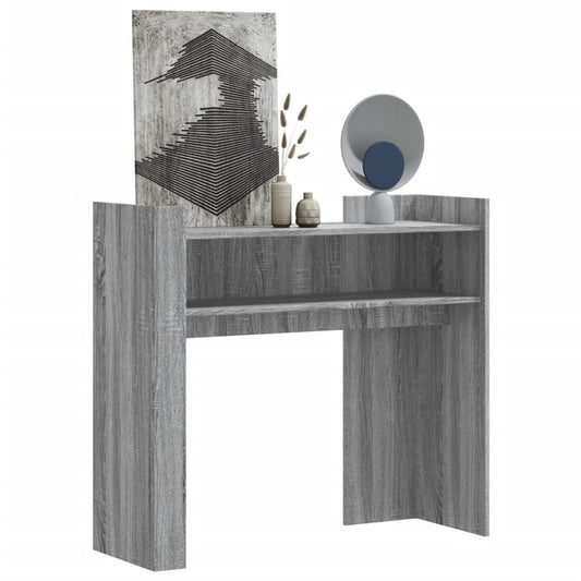 Table console sonoma gris 100x35x90 cm bois d'ingénierie