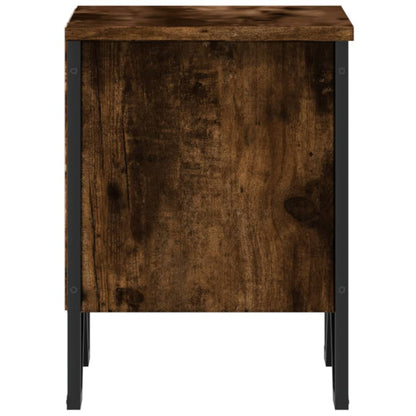 Table de chevet chêne fumé 40x30x40 cm bois d'ingénierie