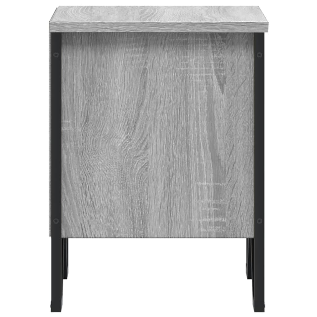 Table de chevet sonoma gris 40x30x40 cm bois d'ingénierie