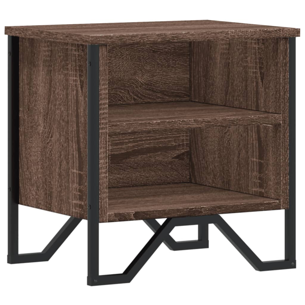 Table de chevet chêne marron 40x30x40 cm bois d'ingénierie