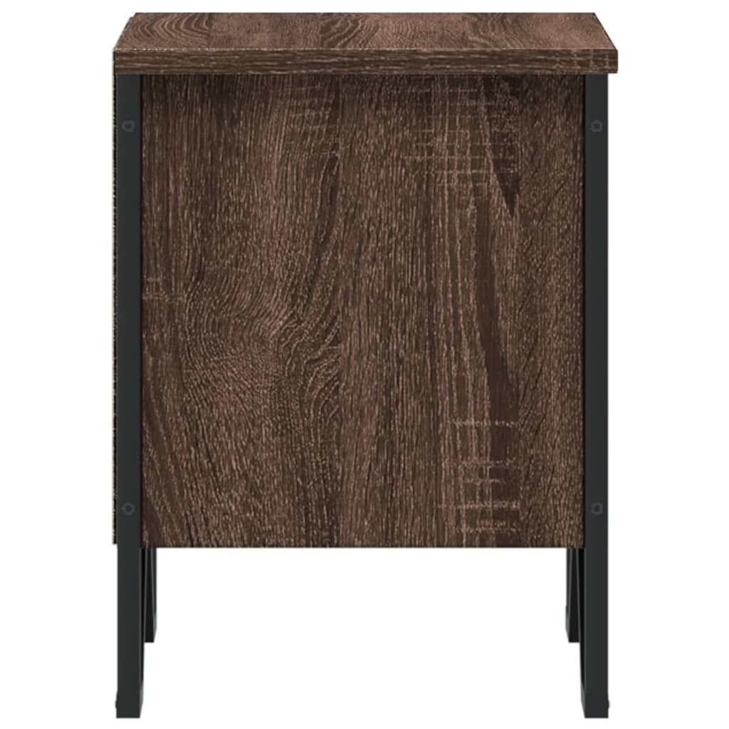 Table de chevet chêne marron 40x30x40 cm bois d'ingénierie