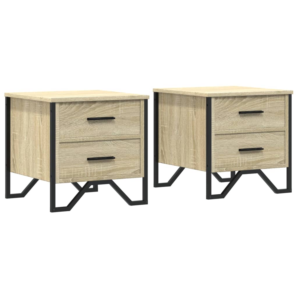 Tables de chevet 2 pcs chêne sonoma 40x41x40 cm bois ingénierie