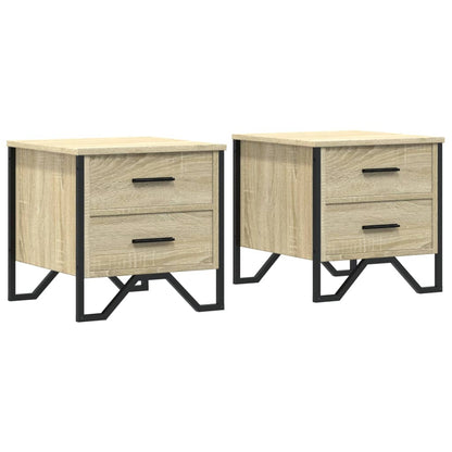 Tables de chevet 2 pcs chêne sonoma 40x41x40 cm bois ingénierie