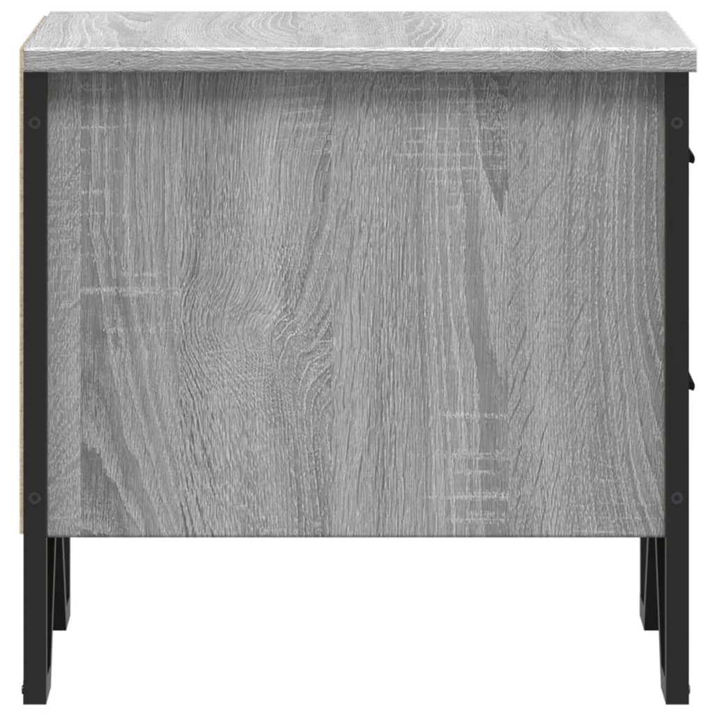 Table de chevet sonoma gris 40x41x40 cm bois d'ingénierie