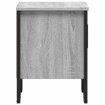 Table de chevet sonoma gris 40x30x40 cm bois d'ingénierie