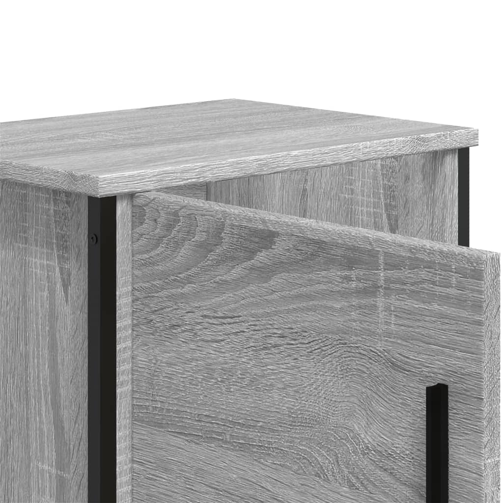 Table de chevet sonoma gris 40x30x40 cm bois d'ingénierie